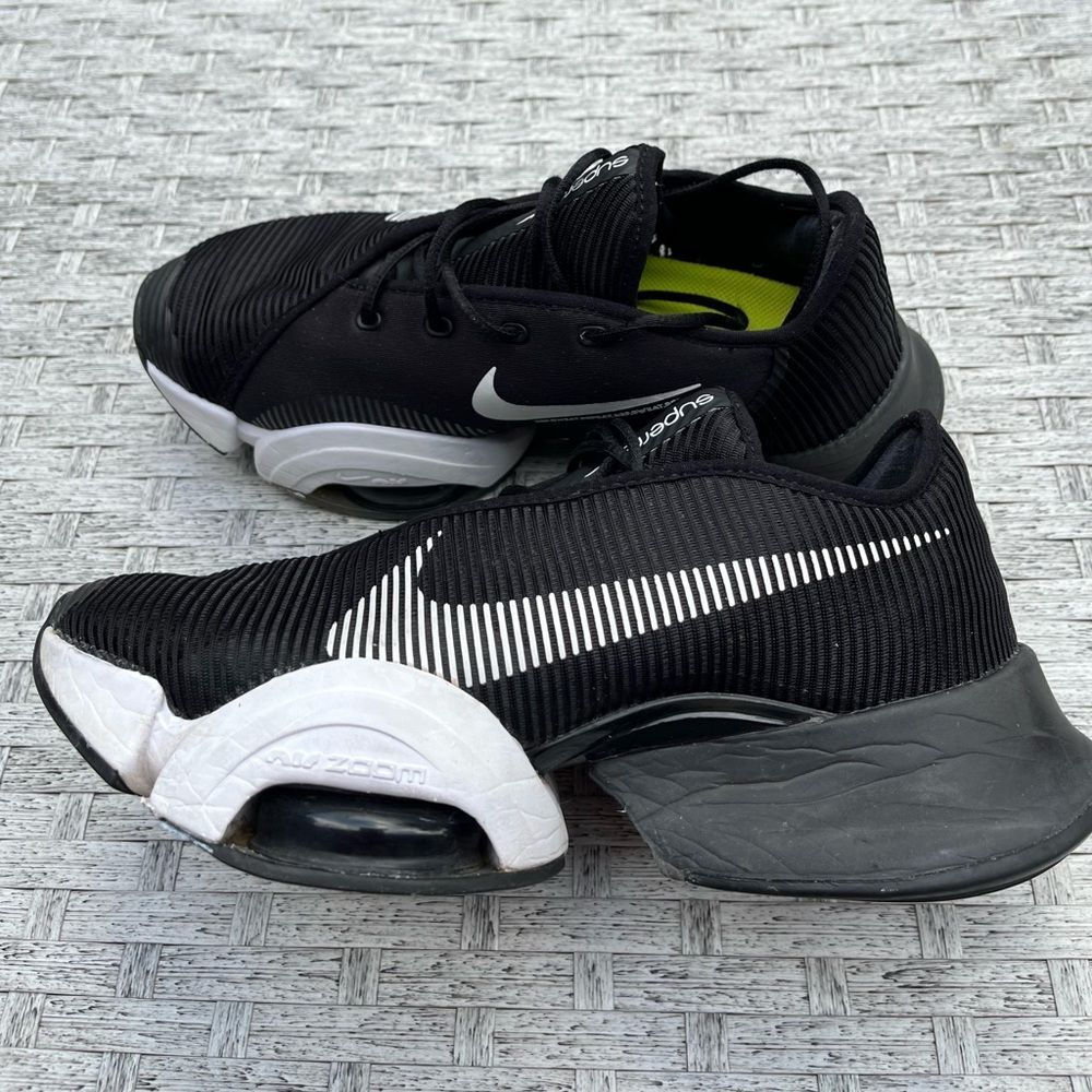 Nike Superrep 2 black/white, rubber sole, mesh, fabric, synthetic top shoes, 7.5